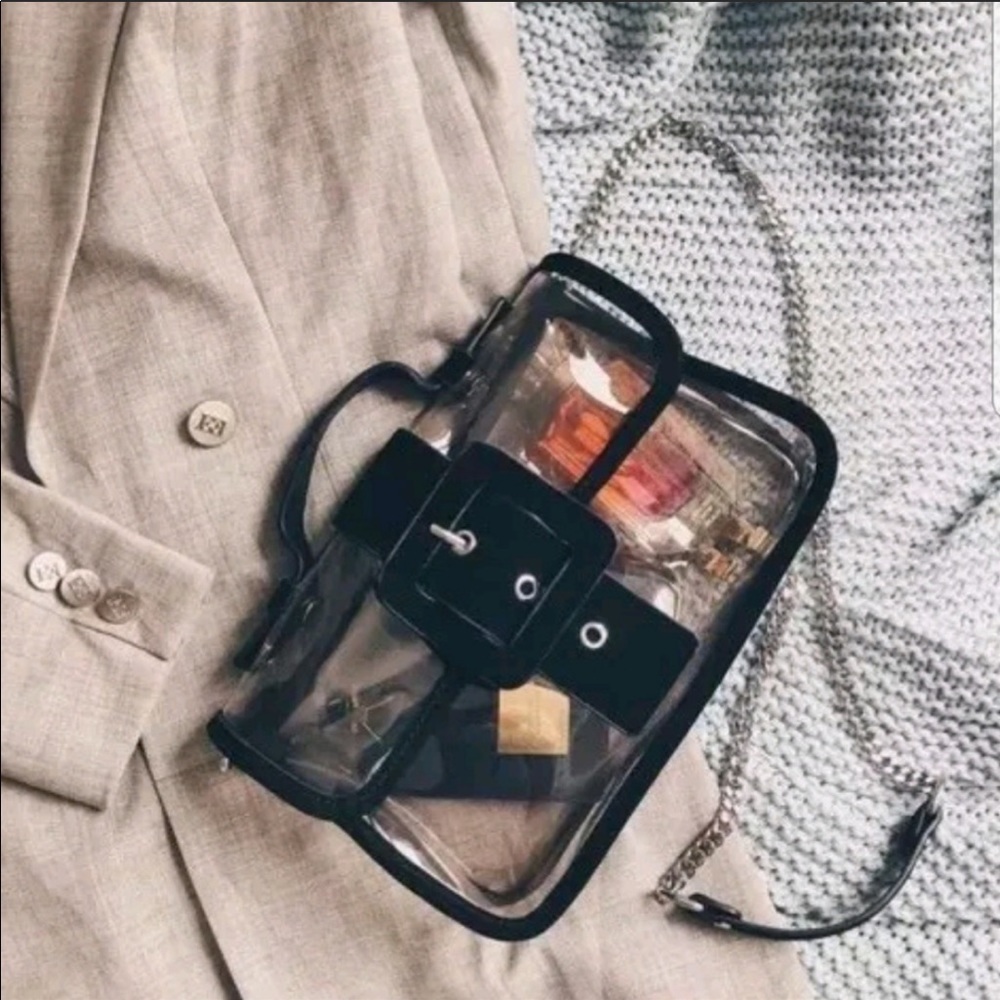 Zara vinyl leather bag